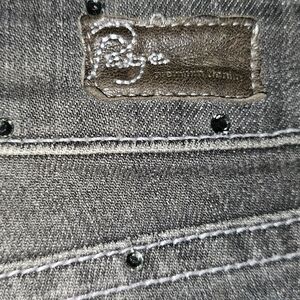 Paige Premium Denim Black Jeans with Embellishments Size 27